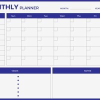 Monthly Planning Chart Template