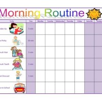 Morning Routine Chart For 8 Year Old