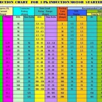 Motor Starter Size Chart