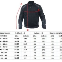 Motorcycle Jacket Size Chart