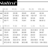 Nalini Cycling Clothing Size Chart