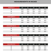 Ness Gi Size Chart