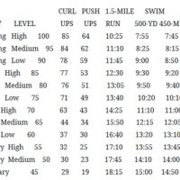 New Navy Prt Standards 2020 Chart