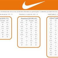 Nike Big Kid Shoes Size Chart