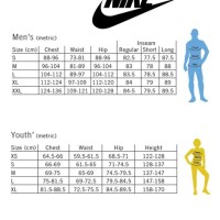 Nike Clothing Size Chart Nz