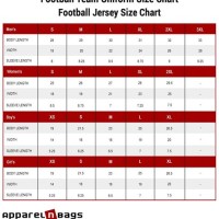 Nike Jersey Size Chart 48