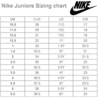 Nike Junior Shoe Size Chart Uk