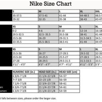 Nike Legend Long Sleeve T Shirt Size Chart