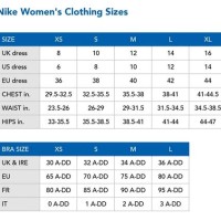 Nike Leggings Size Chart Uk Eu To Usd