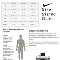 Nike Mens Size Chart Shirts