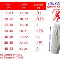 Nike Shorts Size Chart