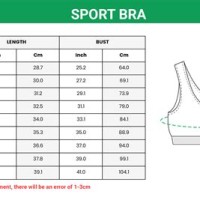 Nike Sports Bra Size Chart