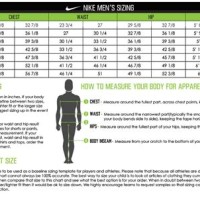 Nike Suit Size Chart