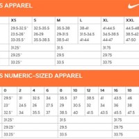 Nike Womens Pants Size Chart