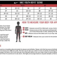 Nike Youth Soccer Shorts Size Chart