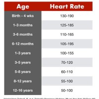 Normal Pediatric Heart Rate Chart