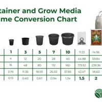 Nursery Container Sizes Chart