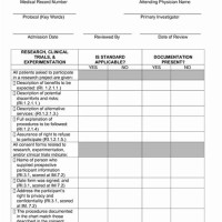 Nursing Chart Review Form