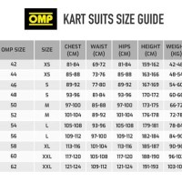 Omp Kart Suit Size Chart