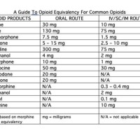 Opioid Conversion Chart Equigesic Dosing