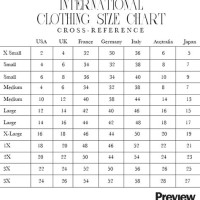 Oscar De La A Size Chart