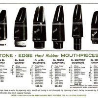 Otto Link Saxophone Mouthpiece Chart