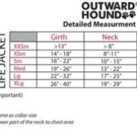 Outward Hound Dog Life Jacket Size Chart