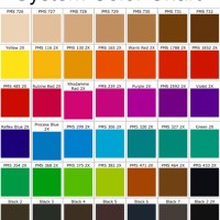 Pantone Matching System Color Chart