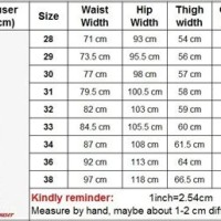 Pants Size Chart Eur