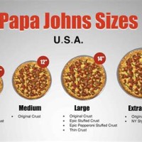 Papa John Pizza Size Chart Uk