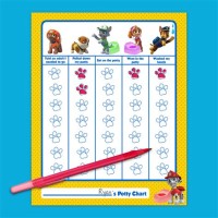 Paw Patrol Potty Training Sticker Chart