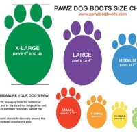 Pawz Rubber Dog Boots Size Chart