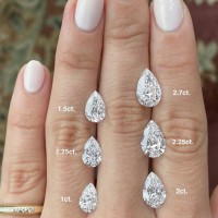 Pear Cut Diamond Carat Size Chart