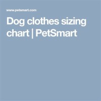 Petsmart Dog Clothes Size Chart