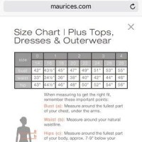 Plus Size Chart Conversion Maurices