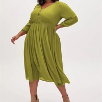 Plus Size Chartreuse Dress