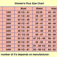 Plus Size Clothing Chart