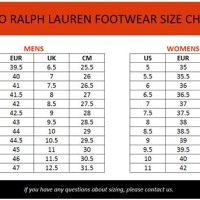 Polo Ralph Lauren Baby Shoes Size Chart