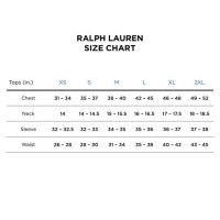 Polo Ralph Lauren Custom Slim Fit Size Chart