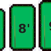 Pool Table Sizes Chart Metric