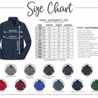 Port Authority J317 Size Chart