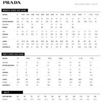 Prada Mens Pants Size Chart