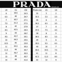 Prada Shoes Size Chart In Cm