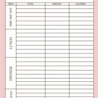 Printable Daily Calorie Intake Chart