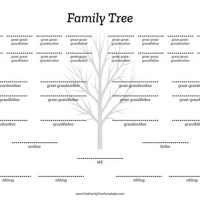 Printable Family Tree Chart With Siblings