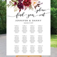 Printable Seating Chart Template Wedding