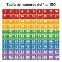 Printable Spanish Number Chart 1 100