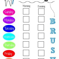 Printable Tooth Brushing Chart