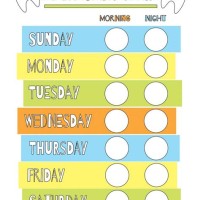 Printable Tooth Brushing Sticker Chart