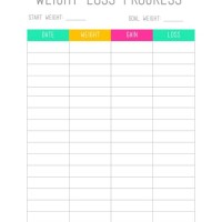 Printable Weight Loss Chart